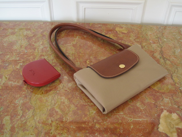 Longchamp Beige Nylon Hobo Bag